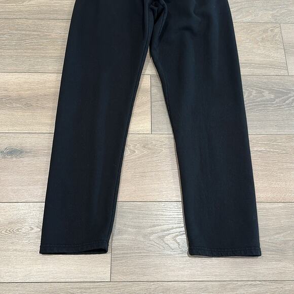 TALENTLESS Pitch Black Tapered Cotton Fleece Comfy Sweatpant Bottoms Size Medium - Picture 5 of 12